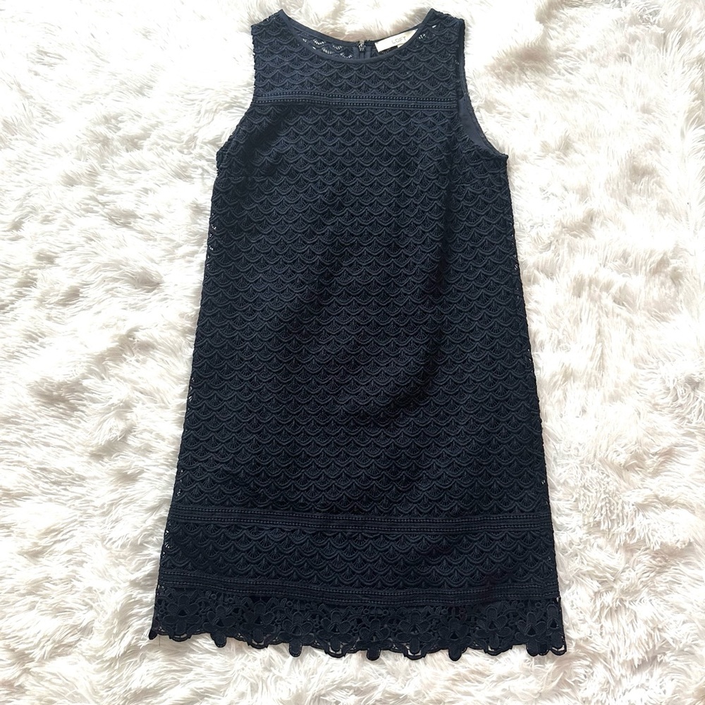 LOFT Black Sheath Cocktail Dress Sleeveless Halter